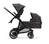 Deryan Evy V2 cochecito para 2 niños - para recién nacidos, niños pequeños y niños en edad preescolar - carrito de bebé hasta 44kg - carrito de bebé - cochecito de viaje 2 en 1 set (Gris)