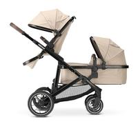 Deryan EVY V2 Cochecito para 2 niños - para recién nacidos, niños pequeños y niños en edad preescolar - cochecito de bebé hasta 50 kg - cochecito doble - viaje 2 en 1 juego completo - turrón