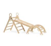 Deryan Juego Montessori para interiores para niños pequeños y niños - Pared de escalada, 5 en 1 Triángulo de escalada, Triángulo, Juguetes de escalada plegables para niños pequeños, De madera para