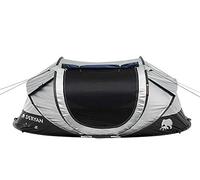 DERYAN Luxe Cocoon - Tienda de Campaña de Viaje Emergente para 2 Personas (Configuración en 2 Segundos, Protección UV 50%, Impermeable, Protección contra Mosquitos), Color Plateado y Negro