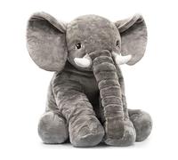 Deryan Peluche de elefante - peluche suave para bebés y niños - elefante de peluche para acurrucarse, dormir y jugar - lindo peluche como regalo de nacimiento y cumpleaños - gris (60 cm)
