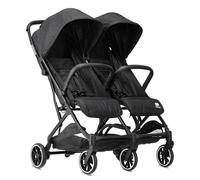Deryan Rolo X2 Cochecito de bebé - 2 en 1 - pequeño y plegable - desde el nacimiento hasta 4 años - Capacidad por asiento hasta 44 kg - Cochecito infantil plegable - compacto y plegable - Negro