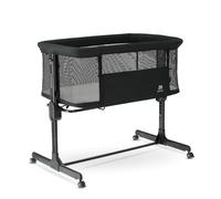 Deryan Snoozy Cuna 3 en 1 hasta 9 kg - Cuna de colecho - Cama Mecedora - Regulable multialturas y reclinable - 4 Ruedas con Freno, Colchón Ergonómico - Seguridad y Confort para bebé - Negro