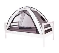 Deryan Tenda da letto - Mosquitera para Cama Doble - Mosquitera - Compacta y Ligera - 200 x 90 x 100 cm - Mosquitera para Cama y mosquitera de Viaje con Bolsa de Transporte - Marfil