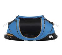 DERYAN Tienda de campaña desplegable para 2 personas - Tienda de campaña impermeable - Anti-UV 50+ - Tienda iglú ultraligera - Tienda de campaña para inflar y montar en 2 segundos - Azul marino