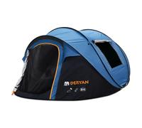 DERYAN Tienda de campaña desplegable para 4 personas, resistente al agua hasta 2000 mm, con costuras selladas y lona de suelo extra gruesa, se monta y se pliega en 2 segundos, incluye estacas de