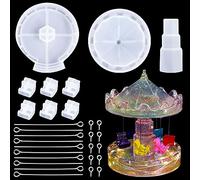 DeryArcle Molde de resina para silla voladora giratoria, adorno de oscilación de cristal, molde de silicona, moldes de fundición epoxi para manualidades, hogar, oficina, decoración de escritorio