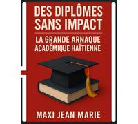 Des Diplômes Sans Impact La Grande Arnaque Académique Haïtienne: De la salle de classe au chômage : itinéraire d’un échec organisé