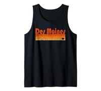 Des Moines, Iowa, estilo retro de los años 80 Camiseta sin Mangas