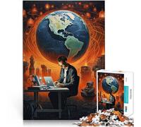 Desafiante Difícil Arte de Internet Puzzles de 1000 Piezas para Adolescentes 38x52cm con póster a Juego y Hoja de Trivia Apto para Mayores de 14 años.
