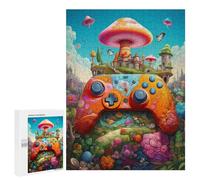 Desafiante rompecabezas para adultos, 500 piezas, rompecabezas de fantasía del reino de setas para adolescentes, juegos divertidos, promueve la memoria, gran regalo para los amantes de los juegos, 500