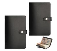 Desafío de Ahorro 100 Sobres 2026, Organizador de Presupuesto, Cartera para Ahorrar Dinero con 50 Páginas Doble Cara, Libro Reto de Ahorro para Parejas Oficina y Hogar(Black*2)