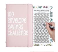 Desafío De Ahorro Con 100 Sobres - Libro De Ahorro - Material De Oficina Y Escolar Para Libertad Financiera Seguimiento De Gastos Familiares Y Presupuestos