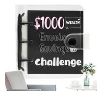 Desafío de ahorro de dinero con sobres de sobres para Money Challenge, 25 sobres Libro de desafío ahorro de dinero | Manera entretenida y fácil, $ 1,000 planificadores de ahorro de gangas, herbr