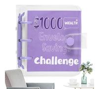Desafío de ahorro de dinero con sobres de sobres para Money Challenge, 25 sobres Libro de desafío ahorro de dinero | Manera entretenida y fácil, $ 1,000 planificadores de ahorro de gangas, herbr