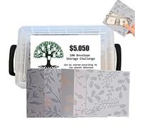 Desafío de ahorro de dinero de 100 sobres | Caja de desafío de ahorro de dinero de 100 sobres | Ahorre $5.050 en 100 jou de una manera sencilla y divertida, sobres Cenrf