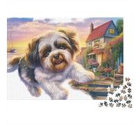 Desafío Puzzle 1000 Piezas Shih Tzu - Brain Teaser Adultos, Piezas Duraderas, Regalo O Decoración, Incluye Póster, 52x38cm/1000pcs