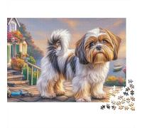 Desafío Puzzle 1000 Piezas Shih Tzu - Brain Teaser Adultos, Piezas Duraderas, Regalo O Decoración, Incluye Póster, 52x38cm/1000pcs