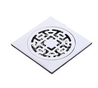 Desague Ducha Desagüe de Suelo latón Cromado, 10x10 Cm, baño, balcón, Lavadora, Drenaje Doble Uso, desagües, Filtro Pelo, colador(A-Single)