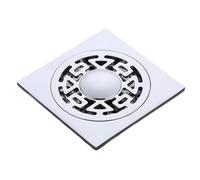 Desague Ducha Desagüe de Suelo latón Cromado, 10x10 Cm, baño, balcón, Lavadora, Drenaje Doble Uso, desagües, Filtro Pelo, colador(C-Dual)