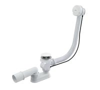 Desagüe Bañera 1000 mm Blanco Goteo con Cable Bowden Tapón Grande