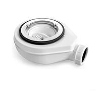 Desagüe de ducha compatible con estilo lineal de 90 mm con trampa integrada y sistema de detección de cabello, soporta salida de 40 mm y 50 mm, cuerpo de polipropileno, malla de acero inoxidable