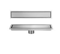 Desagüe de Ducha Lineal Canaleta de Acero Inoxidable, Drenaje Rectangular con Cubierta Extraíble y Canal Lineal de Drenaje Rápido para Cocina,Baño,Ducha,Garaje y Só(Size:10x40cm,Color:Plata cepillada)