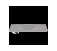 Desagüe de ducha lineal de acero inoxidable, 110 mm, drenaje exterior con trampa antiolor para patio y patio, drenaje central