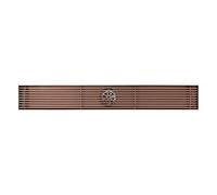 Desagüe de Ducha Lineal de Oro Rosa Desagüe de Piso de Ducha Rectangular de Acero Inoxidable 304 con Rejilla de Cubierta extraíble Desagüe de Ducha de baño, 23,6'' x 2,7''