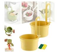 Desagüe de fregadero colgante, cesta de basura con presión, cesta de colador colgante for grifo con vaciado automático, fácil de instalar, cesta de basura con presión for restos de basura de cocina.(Y