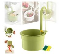 Desagüe de fregadero colgante, cesta de basura con presión, cesta de colador colgante for grifo con vaciado automático, fácil de instalar, cesta de basura con presión for restos de basura de cocina.(G