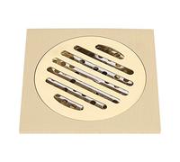 Desagüe de Piso Cuadrado Baño Ducha Rejilla de desagüe Colador Construido de latón Accesorio para el hogar Desagüe de Piso de Cobre Puro de Grado Sanitario Antiguo 10 * 10Cm
