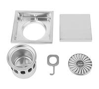 Desagüe de Piso Cuadrado de Acero Inoxidable, escurridor de Ducha con Cubierta extraíble, tasa de Drenaje de Agua rápida para baño, Cocina, Garaje, sótano, diseño de Azulejos