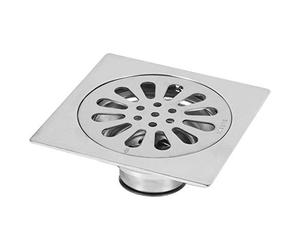Desagüe de piso cuadrado Inserto de azulejos de baño de acero inoxidable Escurridor de piso Antiolor Antiobstrucción Drenaje de piso de baño con cubierta de colador extraíble (Estilo 3)