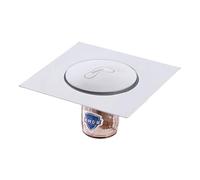 Desagüe de Suelo con Pedal de Acero, Cubierta de Paso para prevención de olores y Defensa de bichos, para Lavabo, bañera, Ducha, Suelo de baño fácil