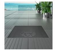 Desagüe De Suelo Cuadrado Desagüe de Suelo Gran Calibre for Patio Exterior, Proyecto doméstico Especial for Exteriores, desagüe Fregadero Desplazamiento, Ducha(B12X12)