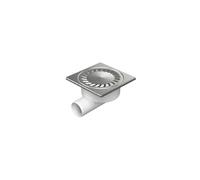 Desagüe de suelo de ducha en acero inoxidable, 150 x 150 mm, DN50 (326 N)