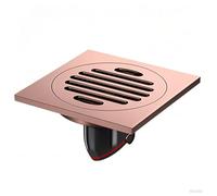 Desagüe de Suelo Desagüe de Suelo 12 cm latón, a Prueba Insectos, antirreflujo, for Cocina, baño, Hotel y alcantarillado(Rose Gold)