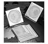 Desagüe de suelo for baño, desagüe cuadrado, tapa tapón pelo acero inoxidable, colador fregadero universal antiobstrucción, accesorios Dropship(6x6cm)