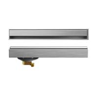 Desagüe de suelo lineal muy estrecho de 3,2 cm de ancho, de metal gris, de acero inoxidable, largo, para ducha, totalmente de cobre, con núcleo antiolor para baño, c,Brushed B 3.2x50cm-As shown