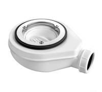 Desagüe de suelo para lavabo con mecanismo de sifón y recogedor de pelo para un flujo eficiente de agua en mamparas de ducha