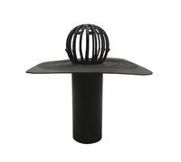 Desagüe de techo plano DN50 hasta DN150 con atrapasueños para tejados planos, impermeabilización de tejado, rectangular, incluye recogehojas, drenaje de tejado, desagüe de PVC rígido especial (desagüe