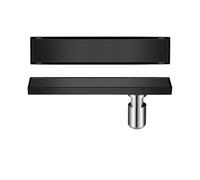Desagüe Lineal Desagüe De Suelo con Rejilla de inserción 2 en 1, Profesional Drenaje Lineal de Ducha Drenaje Rectangular para Cocinas, Baños y Aseos(Size:8x40cm,Color:Negro)