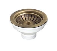 Desagüe tapón cesta fregadero acero d114 x 54 mm sin rebosadero latón envejecido 1 1/2 L.B. Plast D550-70-PIR