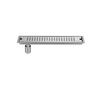 Desagües de suelo acero inoxidable, desagües ducha, filtro residuos baño, drenaje, tira larga, accesorios cocina, 20-100cm para Baño Piso Cocina Y Más(Side,30x10cm)