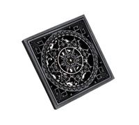 Desagües for ducha, colador cuadrado for desagüe de suelo baño, negro latón, rejilla residuos, accesorio para Baño Piso Cocina Y Más(DL03B)