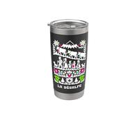 Desalpe suizo Alpabzug Cow Parade Tradición alpina Vaso térmico de acero inoxidable de doble pared