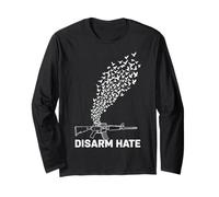 Desarmar el Odio Palomas de la Paz diseño Anti Violencia Manga Larga