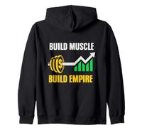 Desarrolla músculo, construye un Imperio, Barra con dólares, Sudadera con Capucha