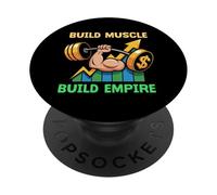 Desarrolla músculo, construye un Imperio, motivación, Barra, PopSockets PopGrip Adhesivo